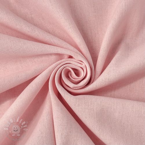Bavlnená látka s ľanom PREMIUM light pink