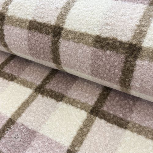 Kabátovina Bouclé Squares design C