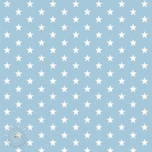 Bavlnená látka Petit stars light blue