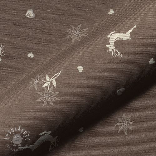 Dekoračná látka jacquard DOUBLE FACE Landhaus Mixed Icon taupe