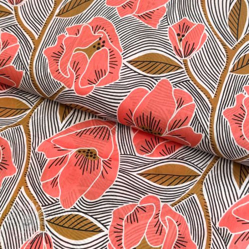 Bavlnená látka VOILE Timi flowers