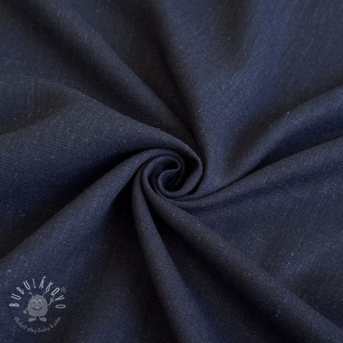 Viskóza s ľanom PREMIUM navy blue