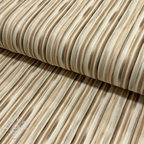 Úplet Paw natural stripes digital print