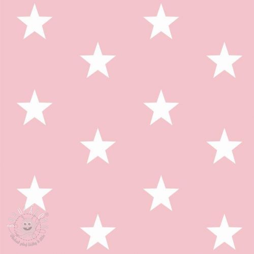 Bavlnená látka Stars rose