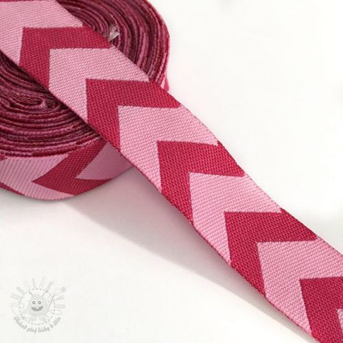 Stuha Chevron fuchsia