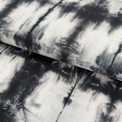 Bavlnená látka HAND TIE DYE black