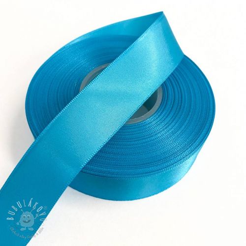 Saténová stuha obojstranná 25 mm aqua