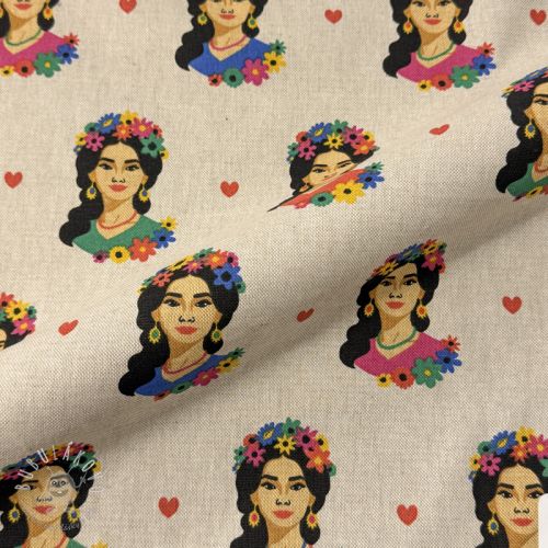 Dekoračná látka Linenlook premium Viva Flower Girl