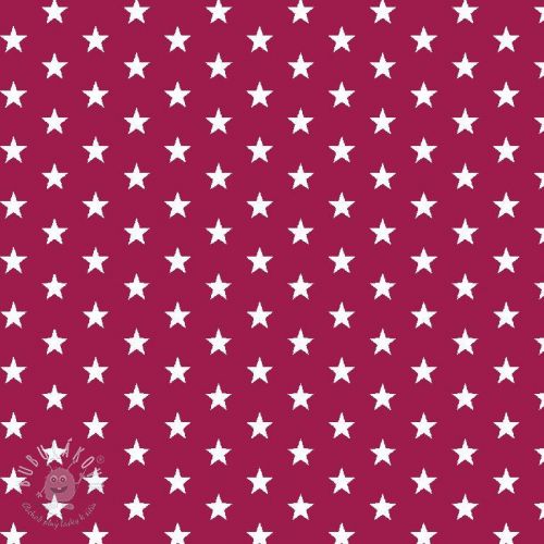 Bavlnená látka Petit stars cerise