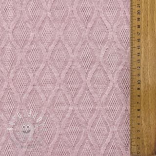 Pletenina jacquard Diamond light pink