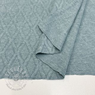 Pletenina jacquard Diamond ocean blue
