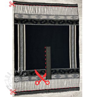 Poncho PRATO boiled wool design C