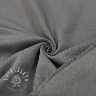 Teplákovina počesaná dark grey