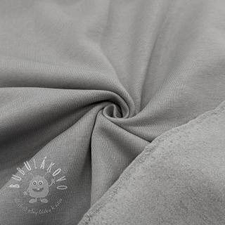 Teplákovina počesaná mouse grey