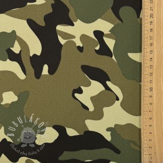 JEANS DENIM STRETCH Camouflage camo green