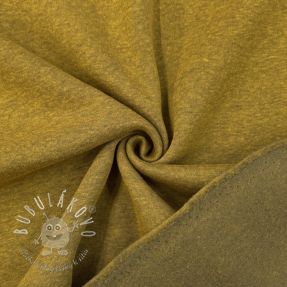 Teplákovina počesaná MELANGE ochre