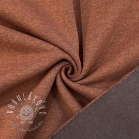 Teplákovina počesaná MELANGE brick