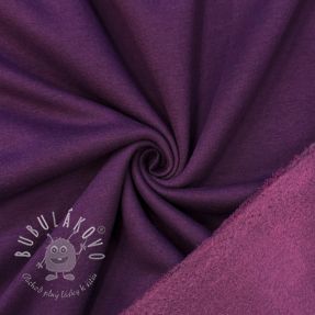 Teplákovina počesaná MELANGE bordeaux