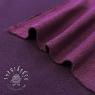 Teplákovina počesaná MELANGE bordeaux