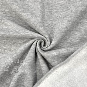 Teplákovina počesaná MELANGE light grey