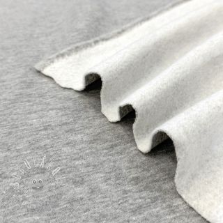 Teplákovina počesaná MELANGE light grey