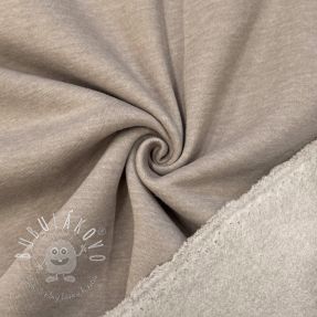 Teplákovina počesaná MELANGE sand