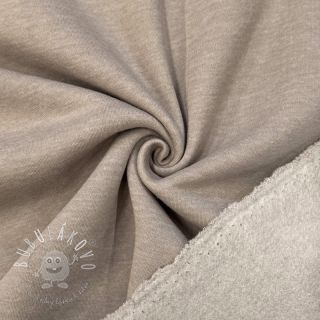 Teplákovina počesaná MELANGE sand