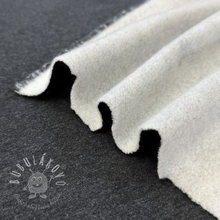 Teplákovina počesaná MELANGE dark grey