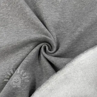 Teplákovina počesaná MELANGE middle grey