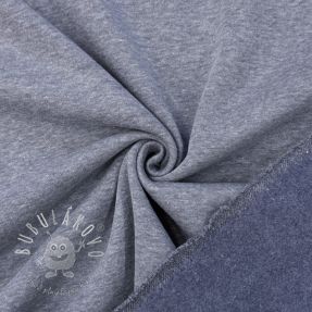 Teplákovina počesaná MELANGE jeans