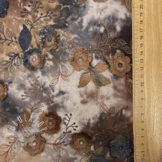 Bavlnená látka TIE DYE EMBROIDERY Poppy design M