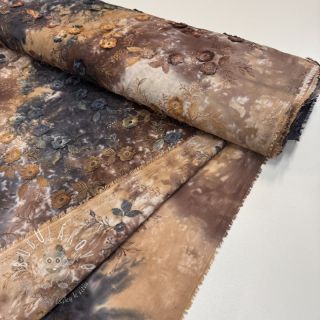 Bavlnená látka TIE DYE EMBROIDERY Poppy design M