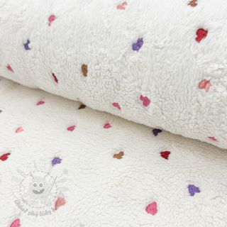 Kabátovina TEDDY Tossed hearts multi