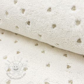 Kabátovina TEDDY Tossed hearts gold