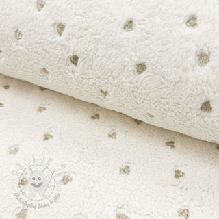 Kabátovina TEDDY Tossed hearts gold