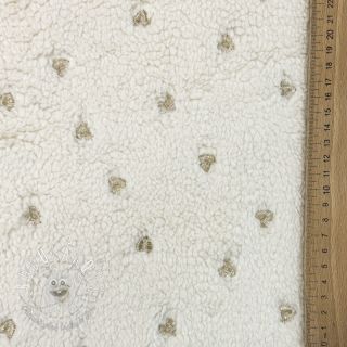 Kabátovina TEDDY Tossed hearts gold