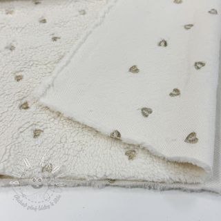 Kabátovina TEDDY Tossed hearts gold