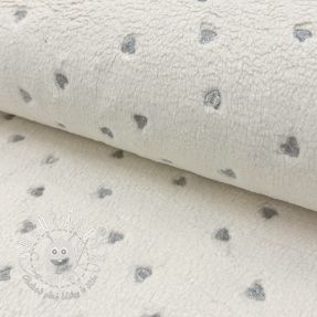 Kabátovina TEDDY Tossed hearts silver