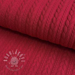 Pletenina jacquard Cably dark red