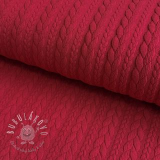 Pletenina jacquard Cably dark red