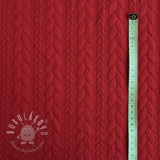 Pletenina jacquard Cably dark red
