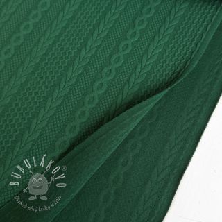 Pletenina jacquard Cable forest green