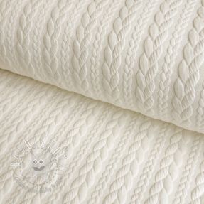 Pletenina jacquard Cably off white