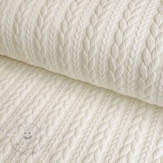 Pletenina jacquard Cably off white