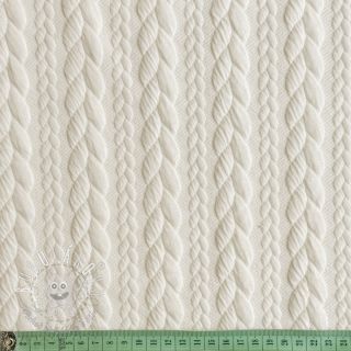 Pletenina jacquard Cably off white