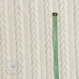 Pletenina jacquard Cably off white