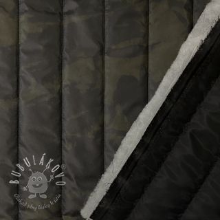 Prešívaná látka Camouflage army green