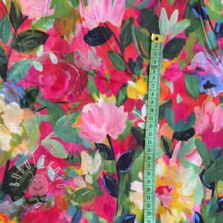 Bavlnená látka VOILE Flower explosion digital print