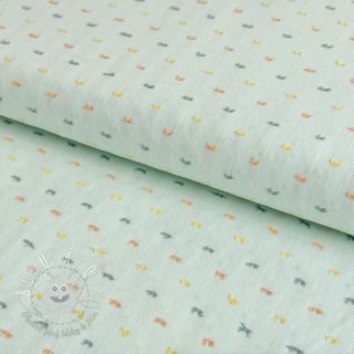 Bavlnená látka DOBBY Patch light mint