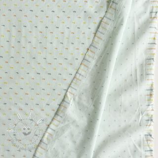 Bavlnená látka DOBBY Patch light mint